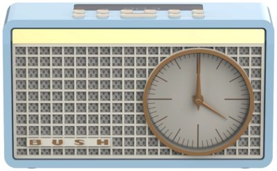 Bush Classic Retro Analogue Clock Radio - Blue.